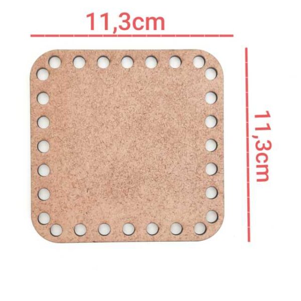 Base Crochê quadrada 11,3x11,3cm
