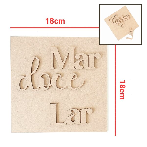 Placa + Mar doce lar ref 1520