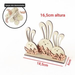 Trio Coelhos na base ref 1892