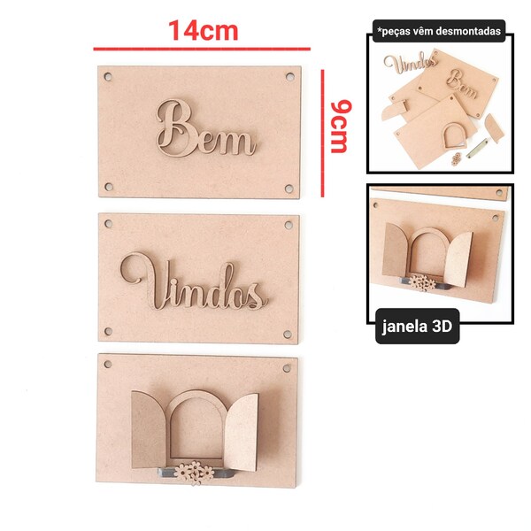 Mobile Bem vindos janela 3D ref 429